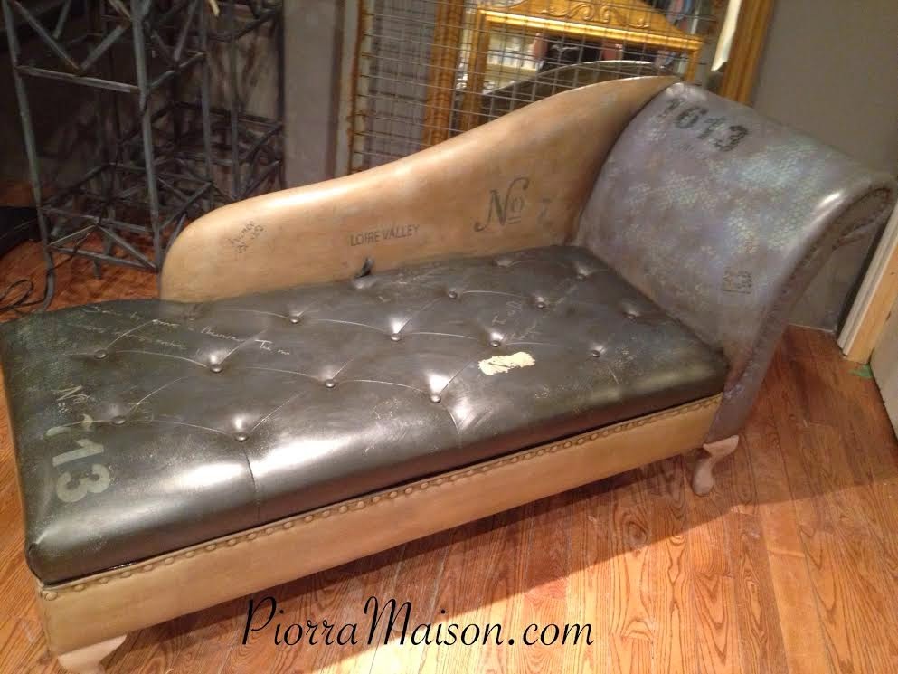 Chalk paint sales on faux leather